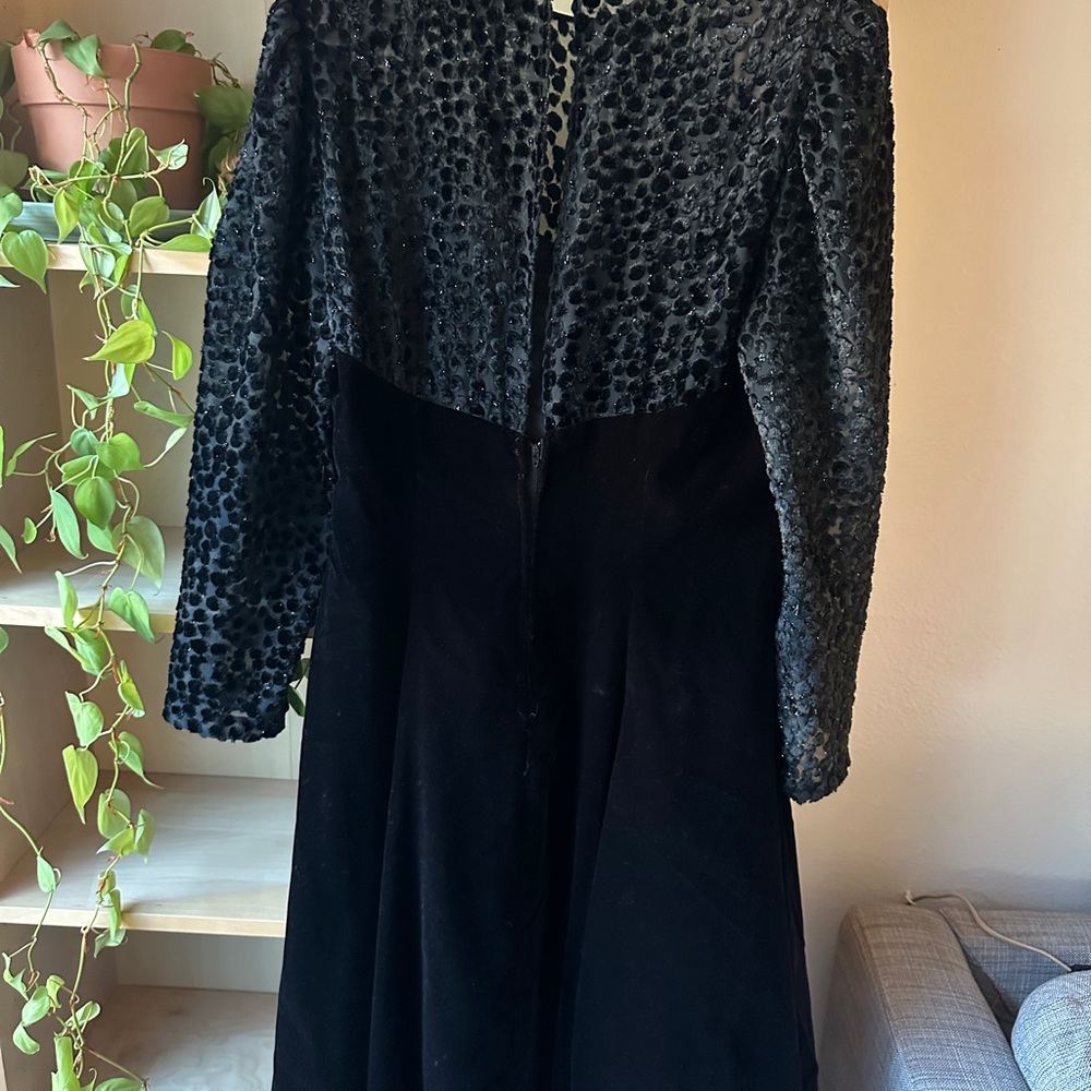 Vintage Black Tea Dress - Picture 2 of 7